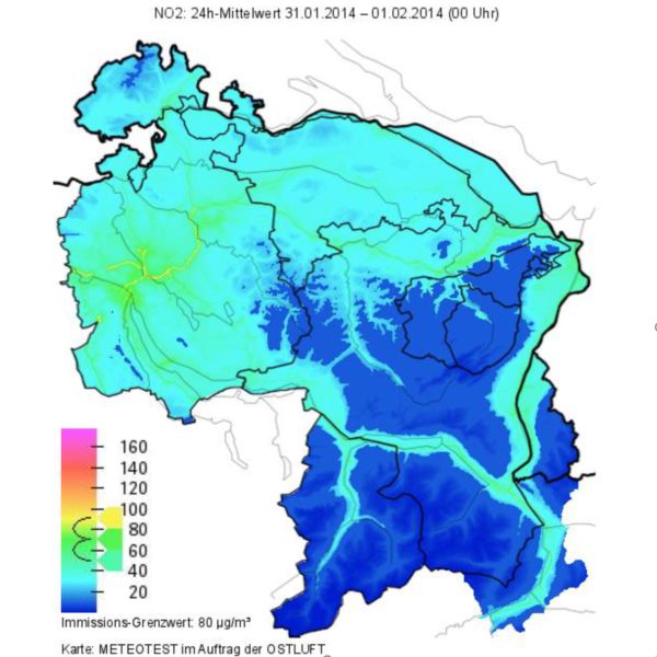 Bericht zu OSTLUFT - Belastungskarten